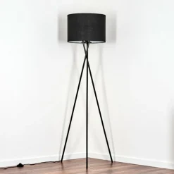 Lampes En Tissu-hofstein Bassagoda Lampadaire Noir, 1 lumière