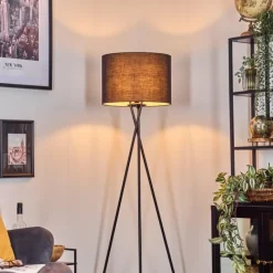 Lampes En Tissu-hofstein Bassagoda Lampadaire Noir, 1 lumière