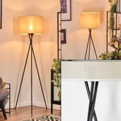 Lampes En Tissu-hofstein Bassagoda Lampadaire Noir, 1 lumière