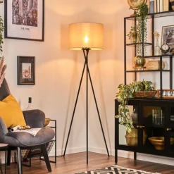 Lampes En Tissu-hofstein Bassagoda Lampadaire Noir, 1 lumière