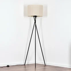 Lampes En Tissu-hofstein Bassagoda Lampadaire Noir, 1 lumière