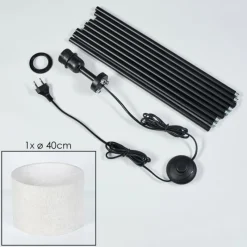 Lampes En Tissu-hofstein Bassagoda Lampadaire Noir, 1 lumière