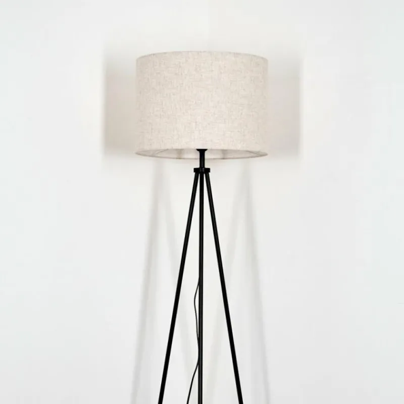 Lampes En Tissu-hofstein Bassagoda Lampadaire Noir, 1 lumière