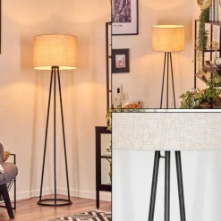 Lampes En Tissu-hofstein Bassagoda Lampadaire Noir, 1 lumière