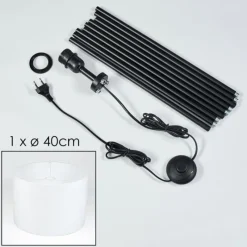 Lampes En Tissu-hofstein Bassagoda Lampadaire Noir, 1 lumière