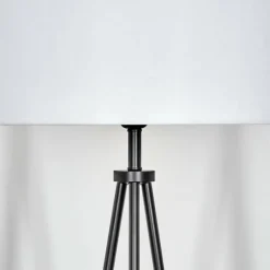 Lampes En Tissu-hofstein Bassagoda Lampadaire Noir, 1 lumière