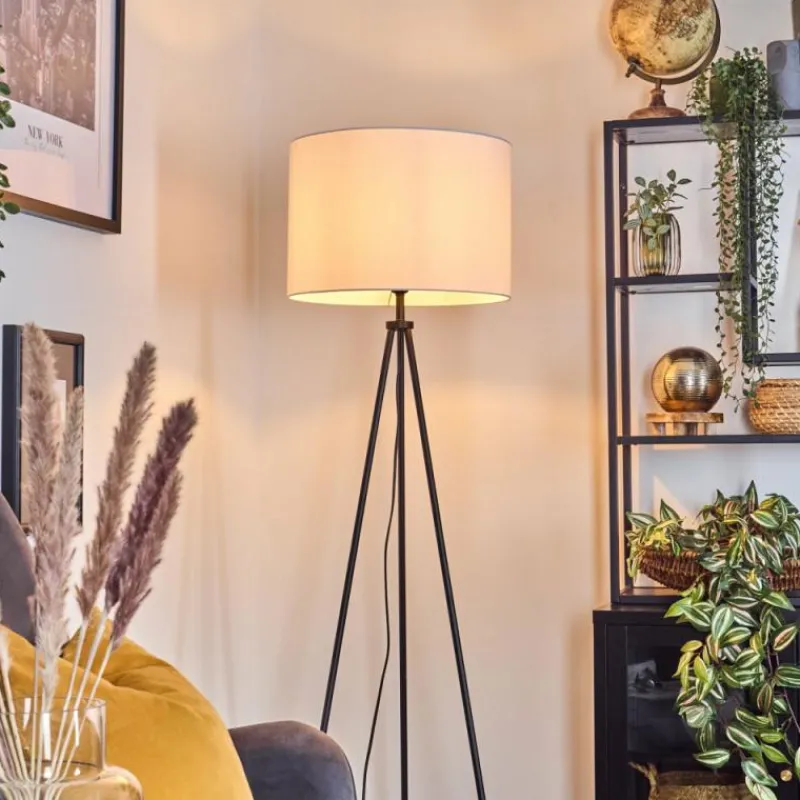 Lampes En Tissu-hofstein Bassagoda Lampadaire Noir, 1 lumière