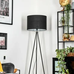 Lampes En Tissu-hofstein Bassagoda Lampadaire Noir, 1 lumière