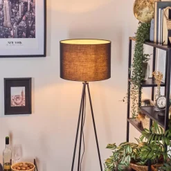Lampes En Tissu-hofstein Bassagoda Lampadaire Noir, 1 lumière