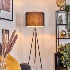 Lampes En Tissu-hofstein Bassagoda Lampadaire Noir, 1 lumière