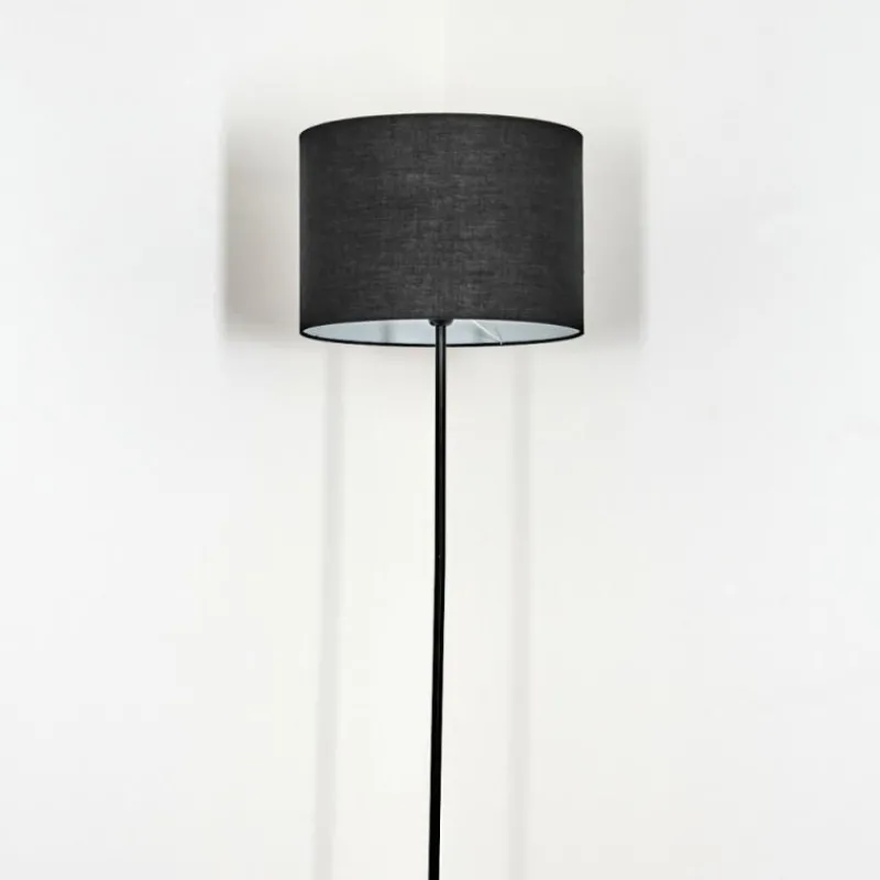 Lampes En Tissu-hofstein Bassagoda Lampadaire Noir, Blanc, 1 lumière