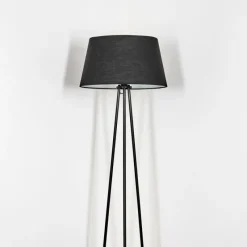 Lampes En Tissu-hofstein Bassagoda Lampadaire Noir, Blanc, 1 lumière