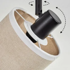 Lampes En Tissu-hofstein Bassagoda Plafonnier beige, Blanc, 6 lumières