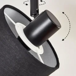Lampes En Tissu-hofstein Bassagoda Plafonnier Noir, 3 lumières