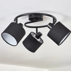 Lampes En Tissu-hofstein Bassagoda Plafonnier Noir, 3 lumières