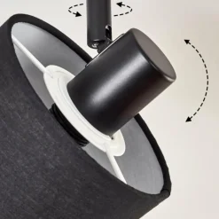 Lampes En Tissu-hofstein Bassagoda Plafonnier Noir, 2 lumières