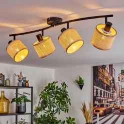 Luminaires Scandinaves-hofstein Bassagoda Plafonnier Noir, 4 lumières