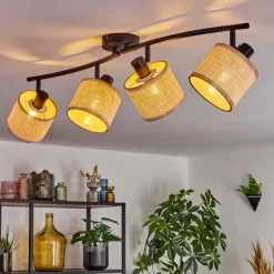 Luminaires Scandinaves-hofstein Bassagoda Plafonnier Noir, 4 lumières