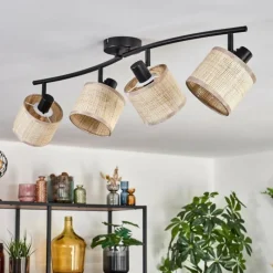 Luminaires Scandinaves-hofstein Bassagoda Plafonnier Noir, 4 lumières