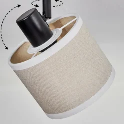 Lampes En Tissu-hofstein Bassagoda Plafonnier Noir, 2 lumières