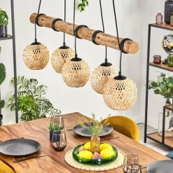 hofstein Basto Suspension, Suspension Écru, Noir, 5 lumières