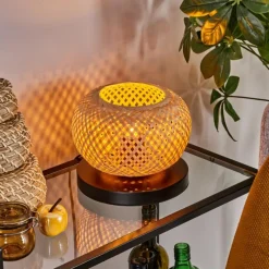 Luminaires Scandinaves-hofstein Bauro Lampe à poser 20 cm Noir, 1 lumière