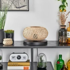 Luminaires Scandinaves-hofstein Bauro Lampe à poser 25 cm Noir, 1 lumière