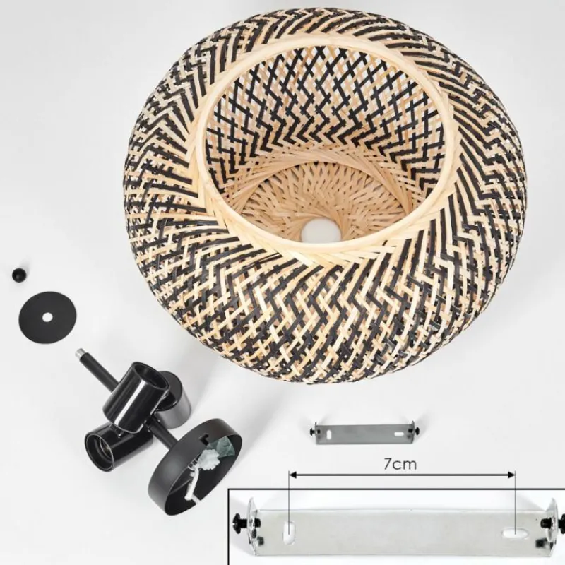 Luminaires Scandinaves-hofstein Bauro Plafonnier 40 cm Noir, 3 lumières