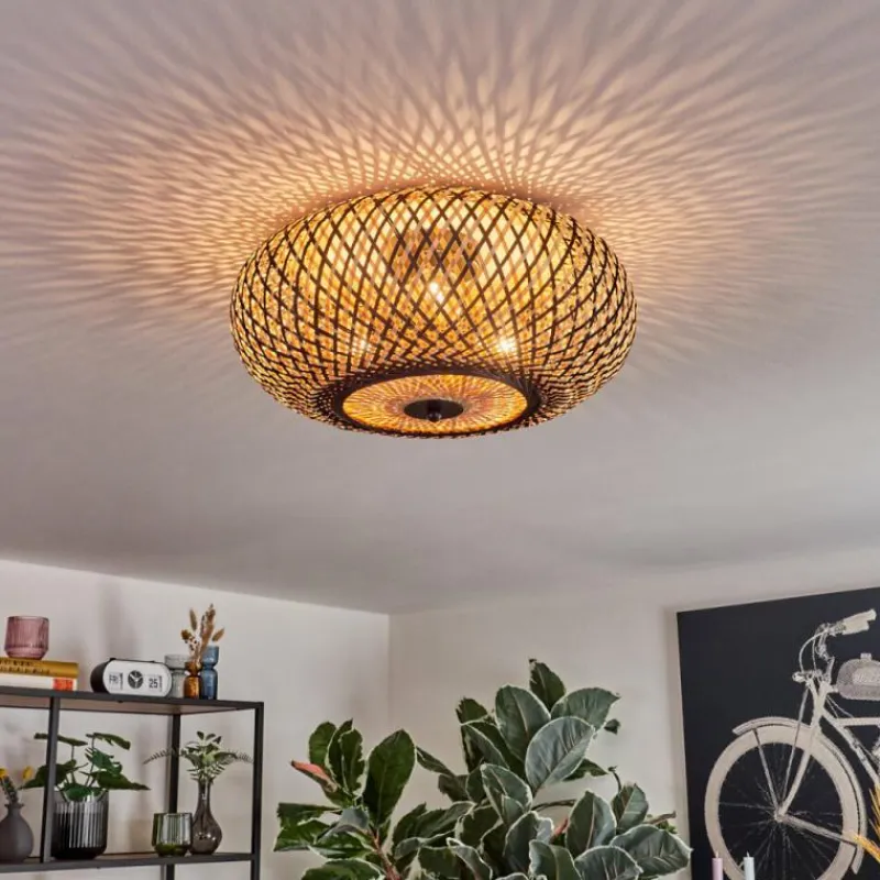 Luminaires Scandinaves-hofstein Bauro Plafonnier 40 cm Noir, 3 lumières