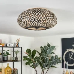 Luminaires Scandinaves-hofstein Bauro Plafonnier 40 cm Noir, 3 lumières