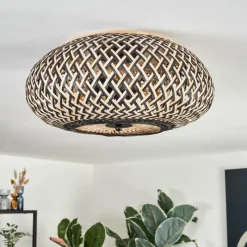 Luminaires Scandinaves-hofstein Bauro Plafonnier 40 cm Noir, 3 lumières