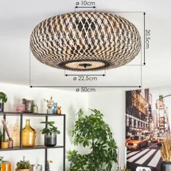 Luminaires Scandinaves-hofstein Bauro Plafonnier Noir, 3 lumières