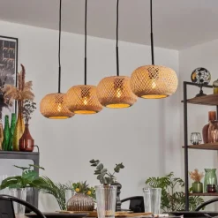 hofstein Bauro Suspension Écru, 4 lumières