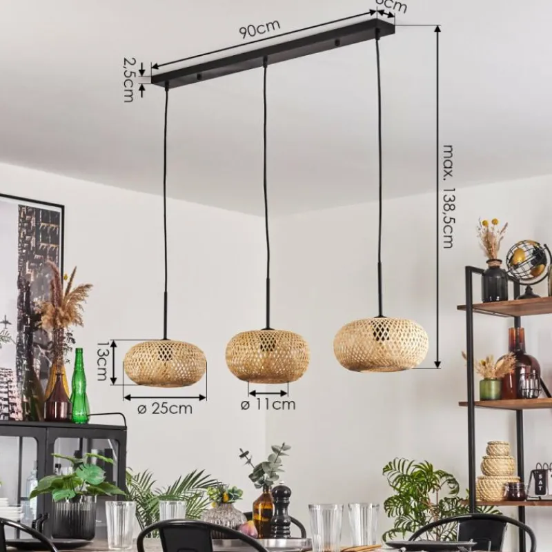 Luminaires Scandinaves-hofstein Bauro Suspension Noir, 3 lumières