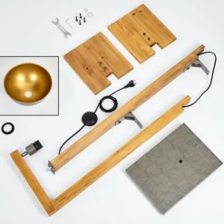 Luminaires Antiques-hofstein Baval Lampadaire Écru, Nickel vieilli, 1 lumière