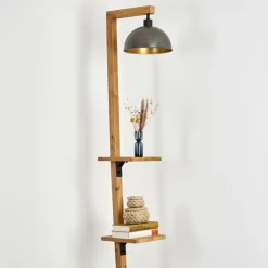 Luminaires Antiques-hofstein Baval Lampadaire Écru, Noir, 1 lumière