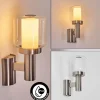 hofstein Beira Lampe murale d´extérieur, Applique murale Nickel mat, 1 lumière