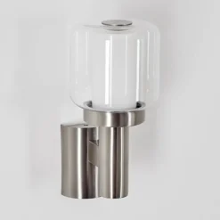 hofstein Beira Lampe murale d´extérieur, Applique murale Nickel mat, 1 lumière