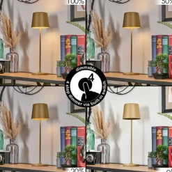 hofstein Belece Lampe de table d'extérieur, Lampe à poser LED Beige, 1 lumière