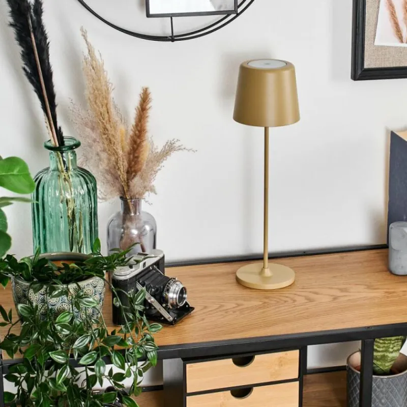 hofstein Belece Lampe de table d'extérieur, Lampe à poser LED Beige, 1 lumière