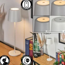 hofstein Belece Lampe de table d'extérieur, Lampe à poser LED Blanc, 1 lumière