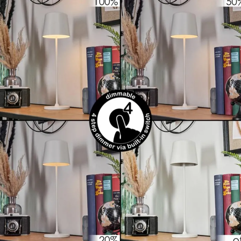 hofstein Belece Lampe de table d'extérieur, Lampe à poser LED Blanc, 1 lumière