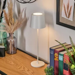 hofstein Belece Lampe de table d'extérieur, Lampe à poser LED Blanc, 1 lumière