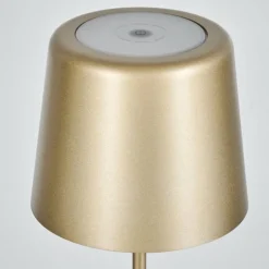 Lampes Dorées-hofstein Belece Lampe de table d'extérieur, Lampe à poser LED Or, 1 lumière