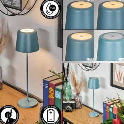hofstein Belece Lampe de table d'extérieur, Lampe à poser LED Bleu, 1 lumière