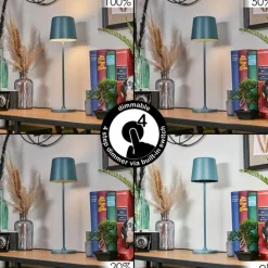 hofstein Belece Lampe de table d'extérieur, Lampe à poser LED Bleu, 1 lumière