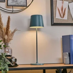 hofstein Belece Lampe de table d'extérieur, Lampe à poser LED Bleu, 1 lumière