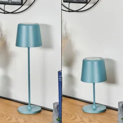hofstein Belece Lampe de table d'extérieur, Lampe à poser LED Bleu, 1 lumière