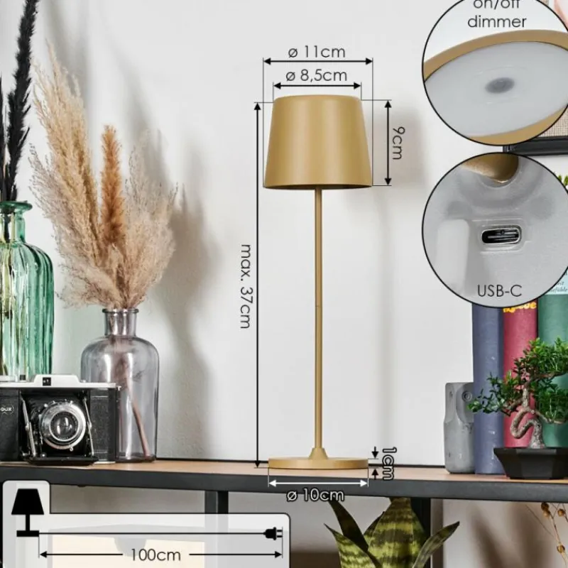 hofstein Belece Lampe de table d'extérieur, Lampe à poser LED Beige, 1 lumière