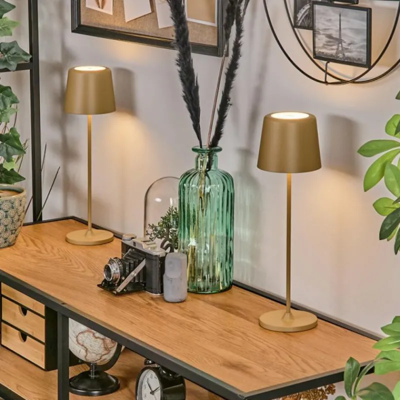 hofstein Belece Lampe de table d'extérieur, Lampe à poser LED Beige, 1 lumière